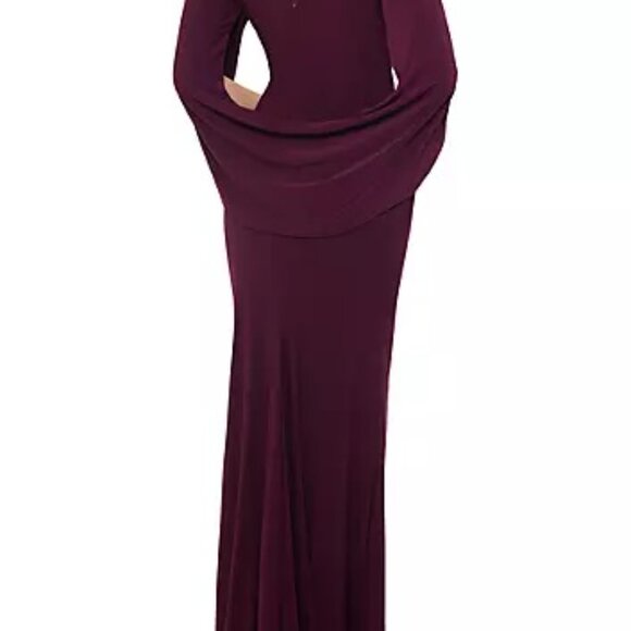 Betsy & Adam Women's Knit Drape Back Gown - Picture 5 of 8